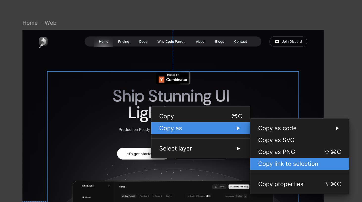 Select Figma Component